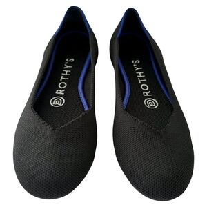 Rothy's Round Toe Black Ballet Flats Slip On Shoes SIZE US W9